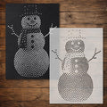 Snowman reusable Mylar stencil