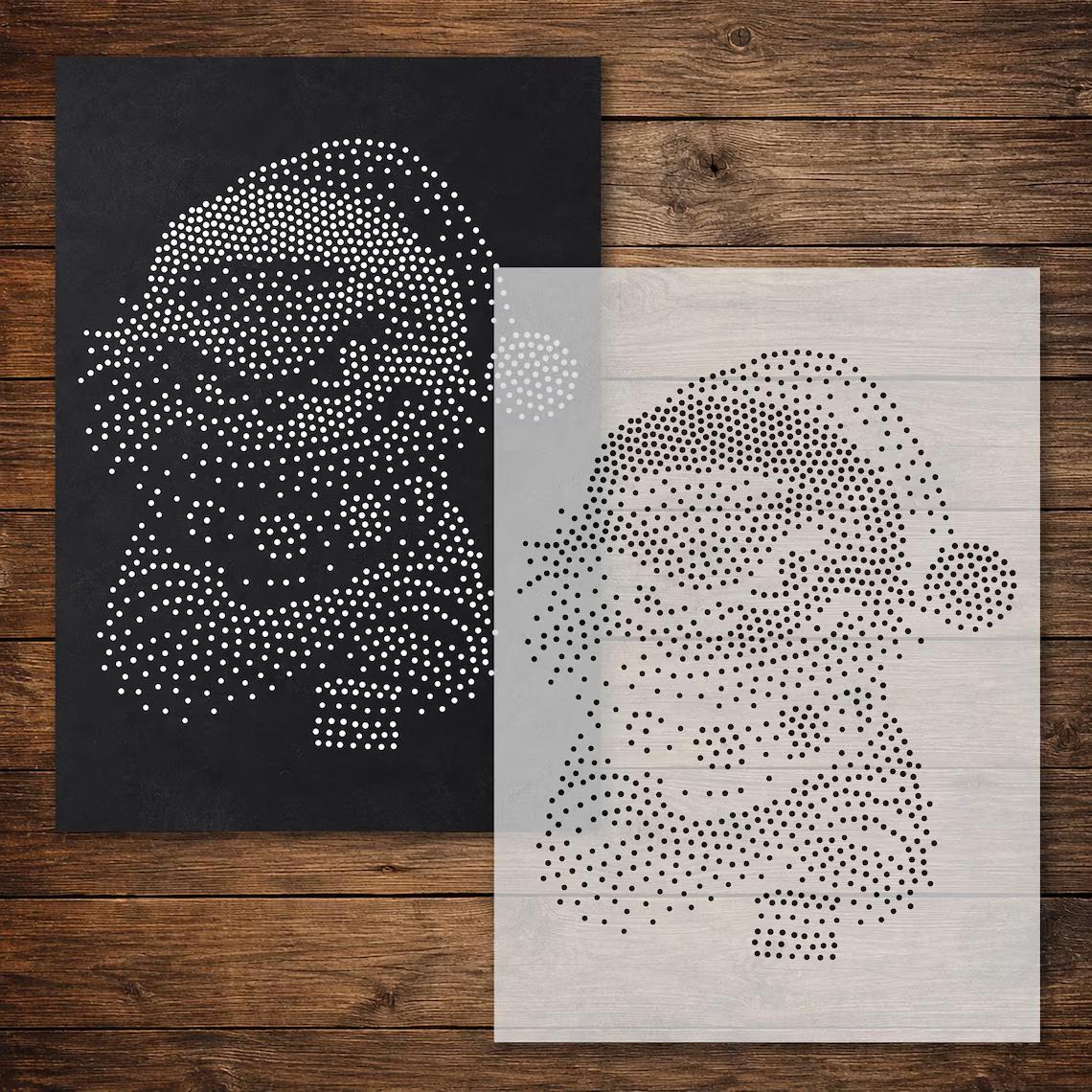 Christmas Monster reusable Mylar stencil