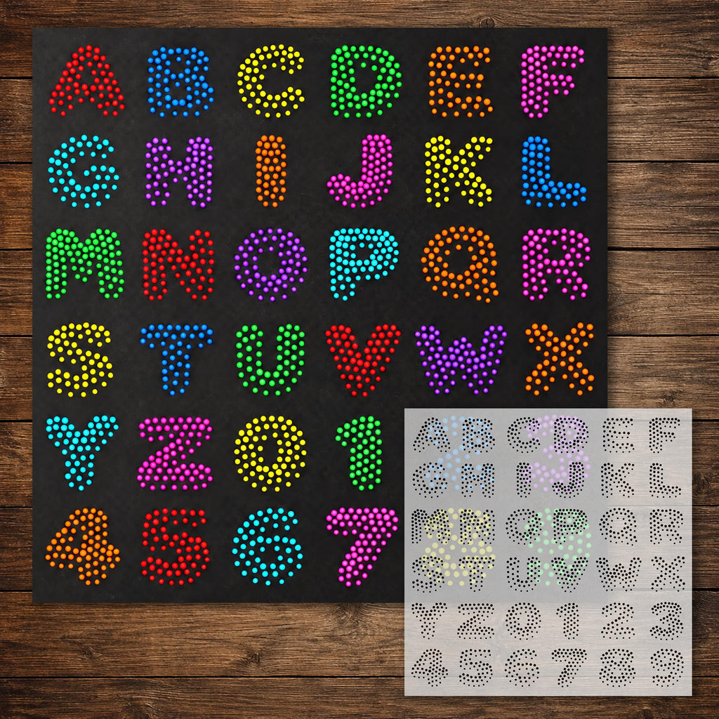 Letters & Numbers reusable Mylar stencil