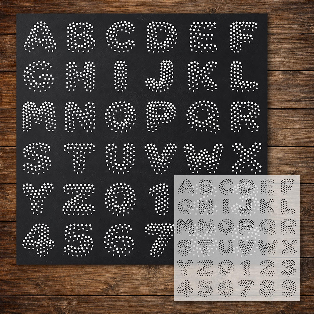 Letters & Numbers reusable Mylar stencil