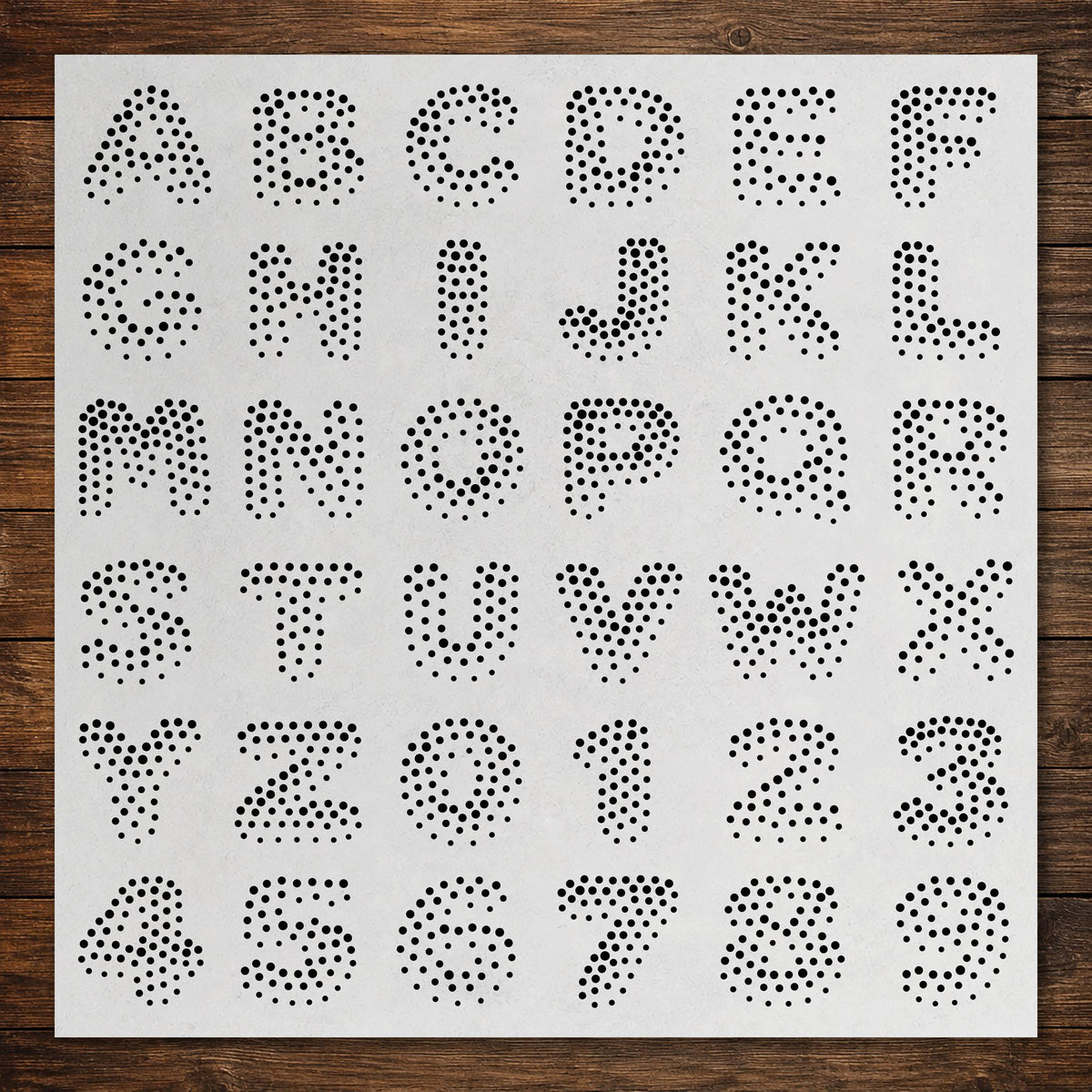 Letters & Numbers reusable Mylar stencil