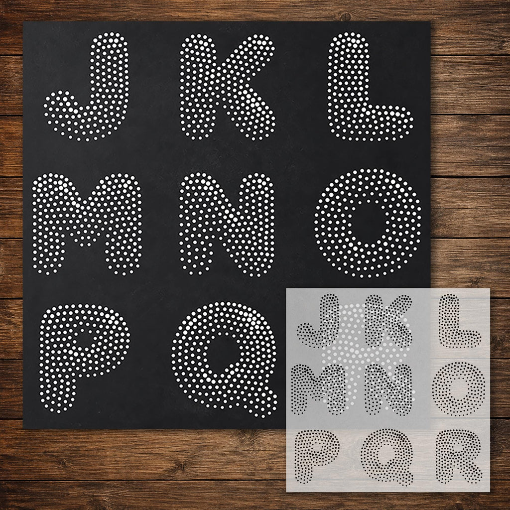Letters & Numbers reusable Mylar stencil
