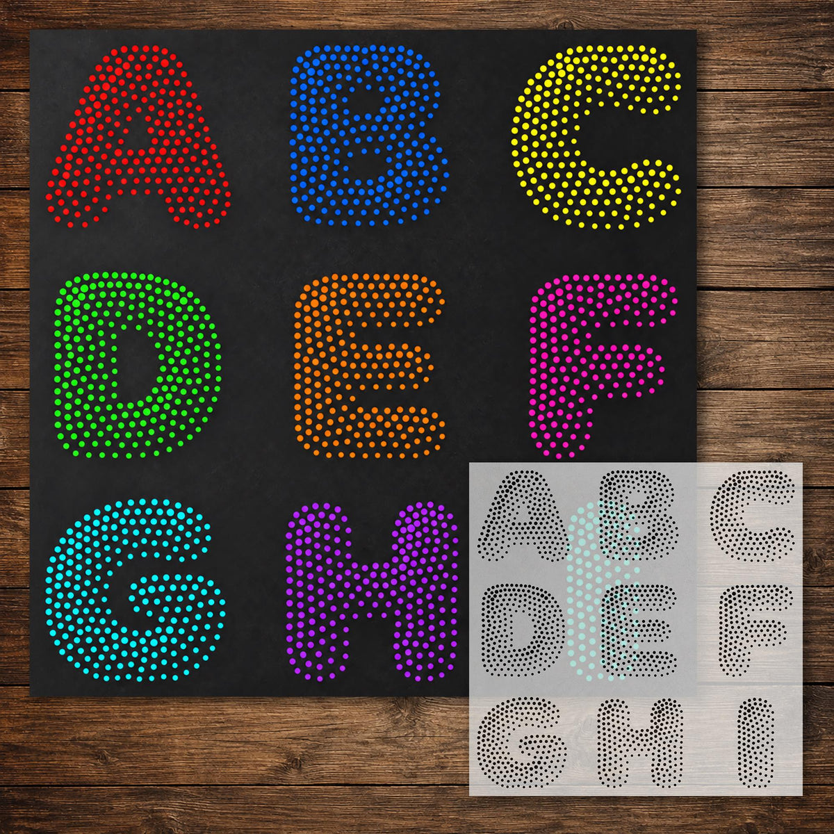 Letters & Numbers reusable Mylar stencil