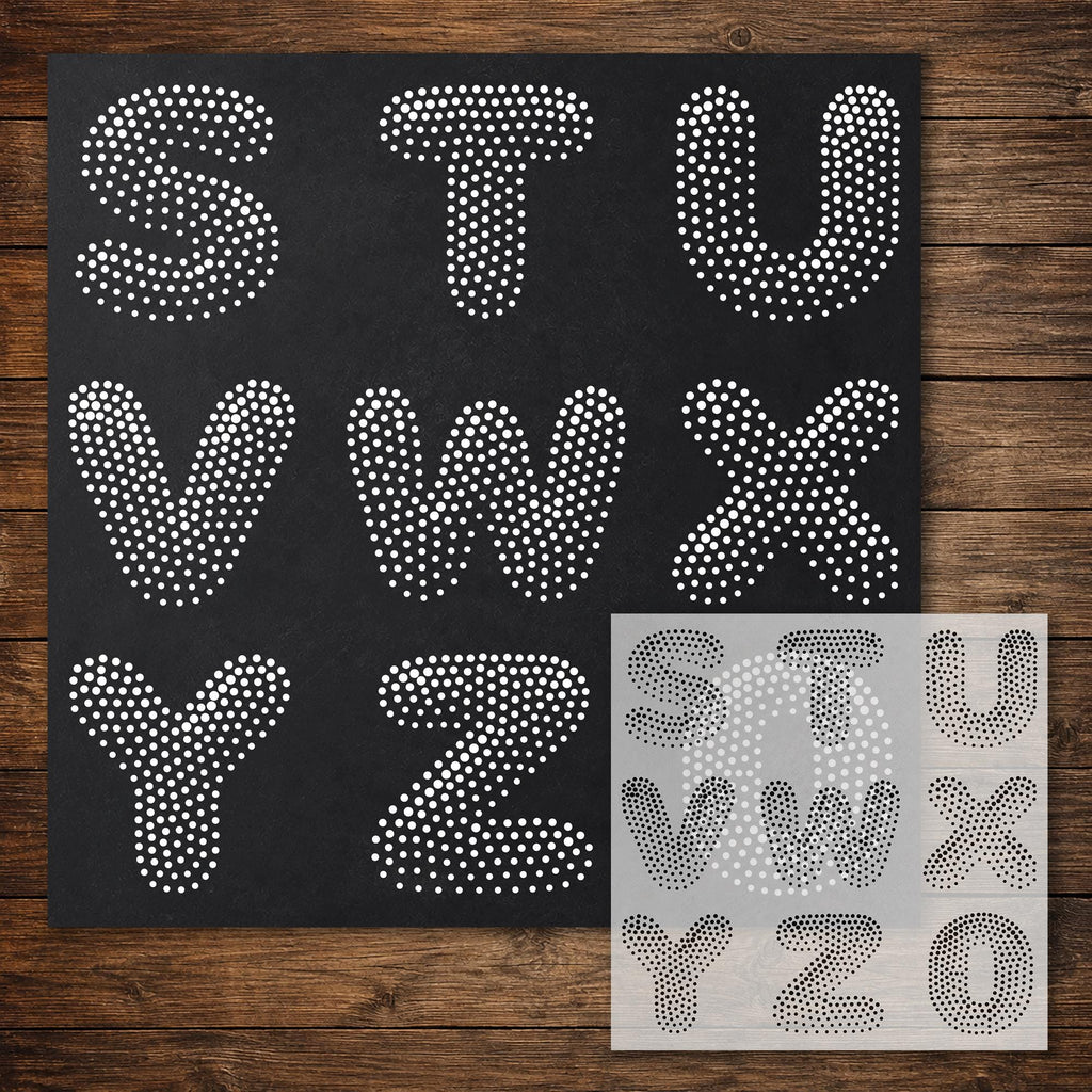 Letters & Numbers reusable Mylar stencil