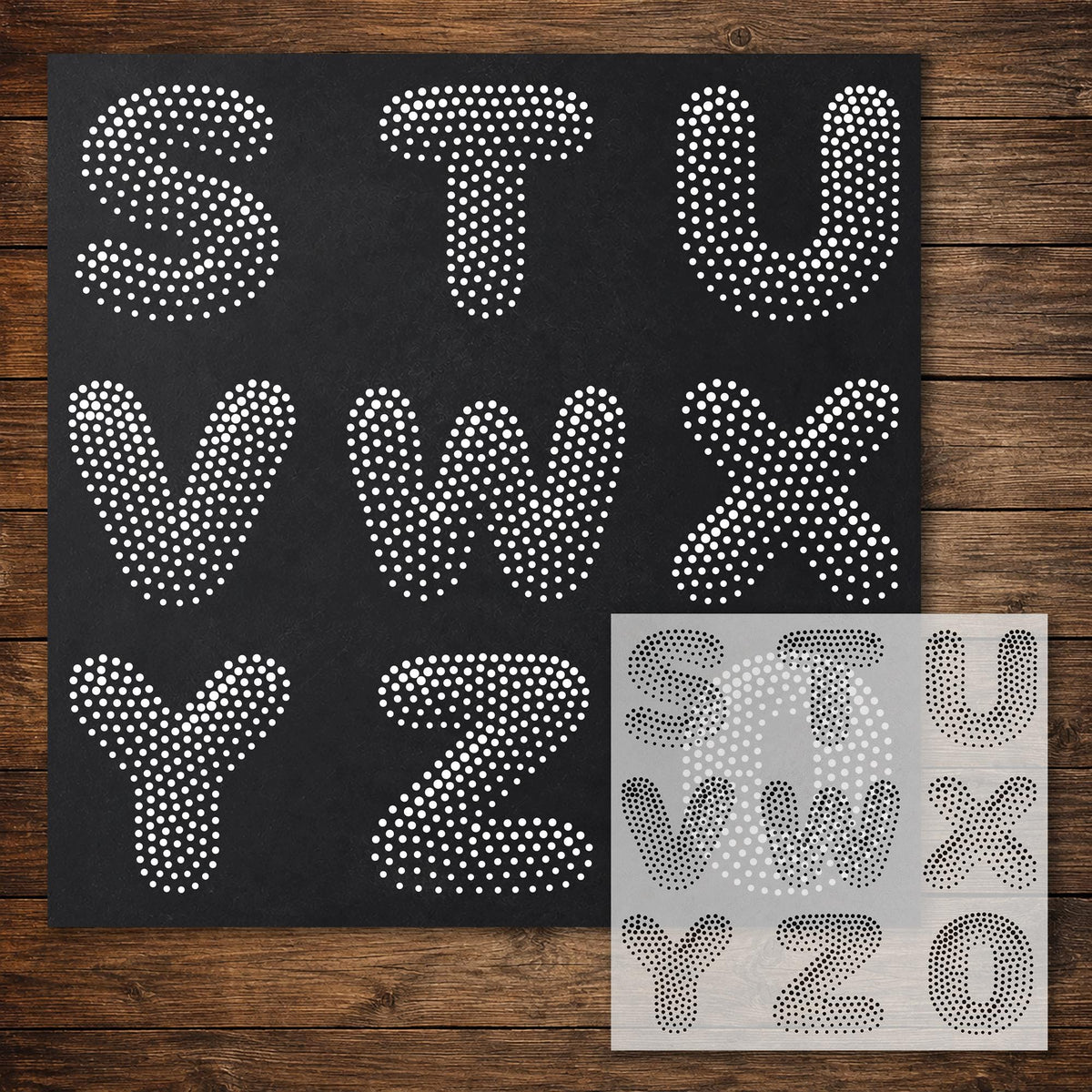 Letters & Numbers reusable Mylar stencil