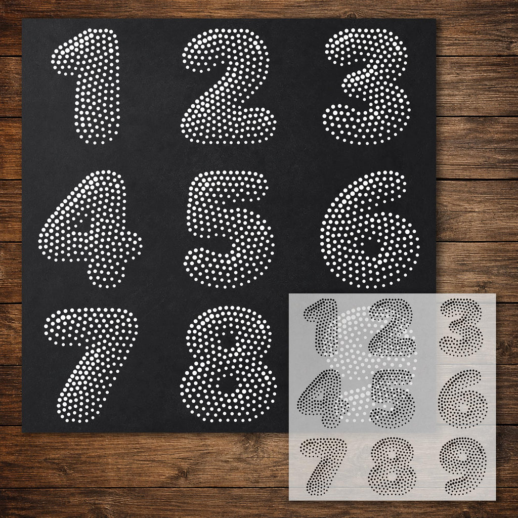 Letters & Numbers reusable Mylar stencil