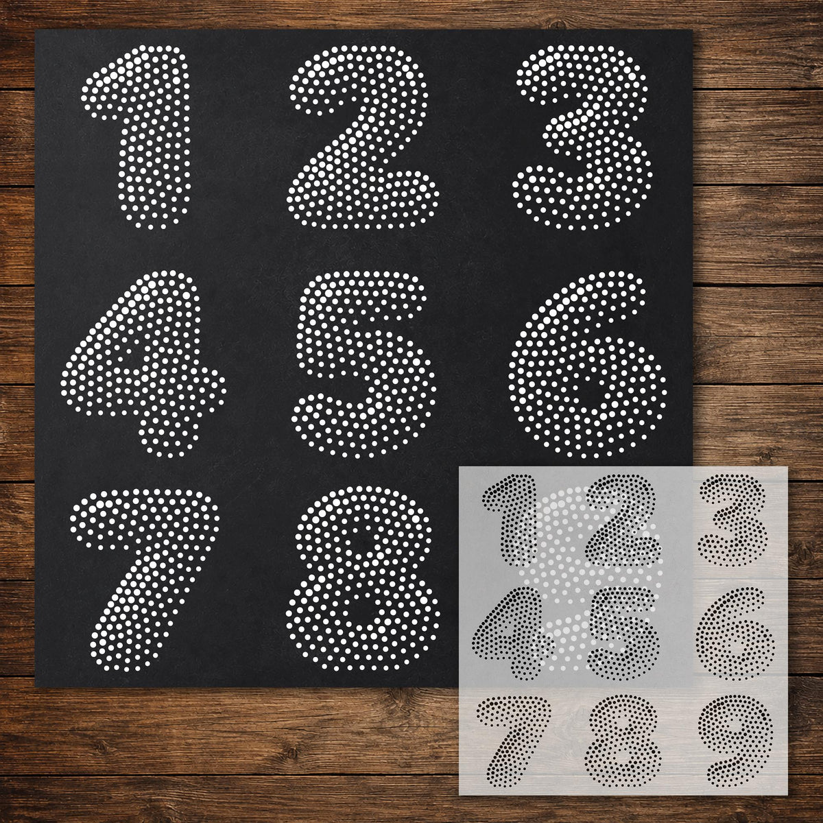 Letters & Numbers reusable Mylar stencil
