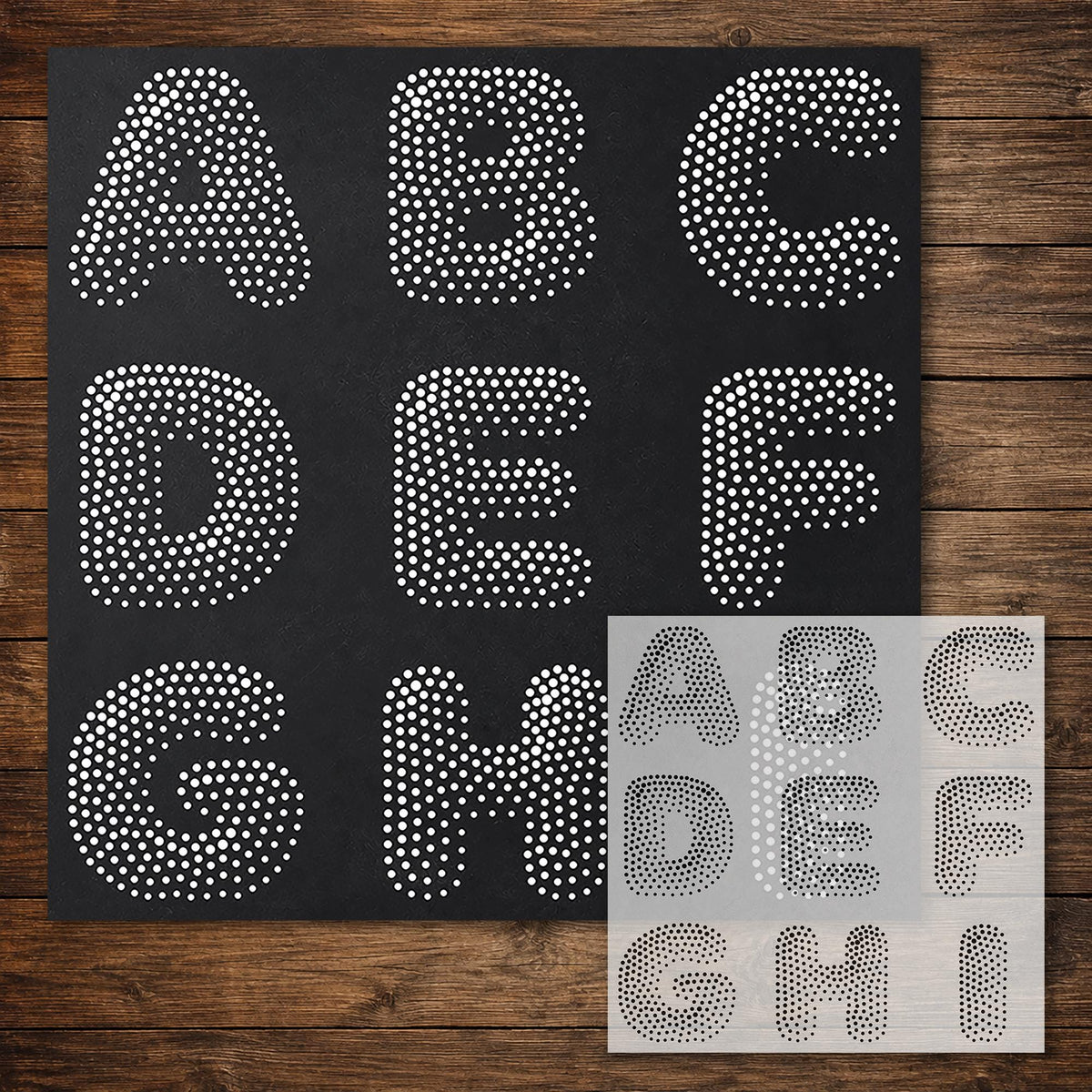 Letters & Numbers reusable Mylar stencil