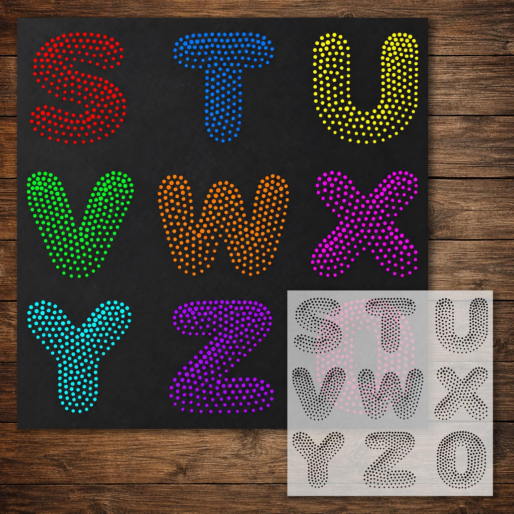 Letters & Numbers reusable Mylar stencil
