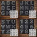 Letters & Numbers reusable Mylar stencil