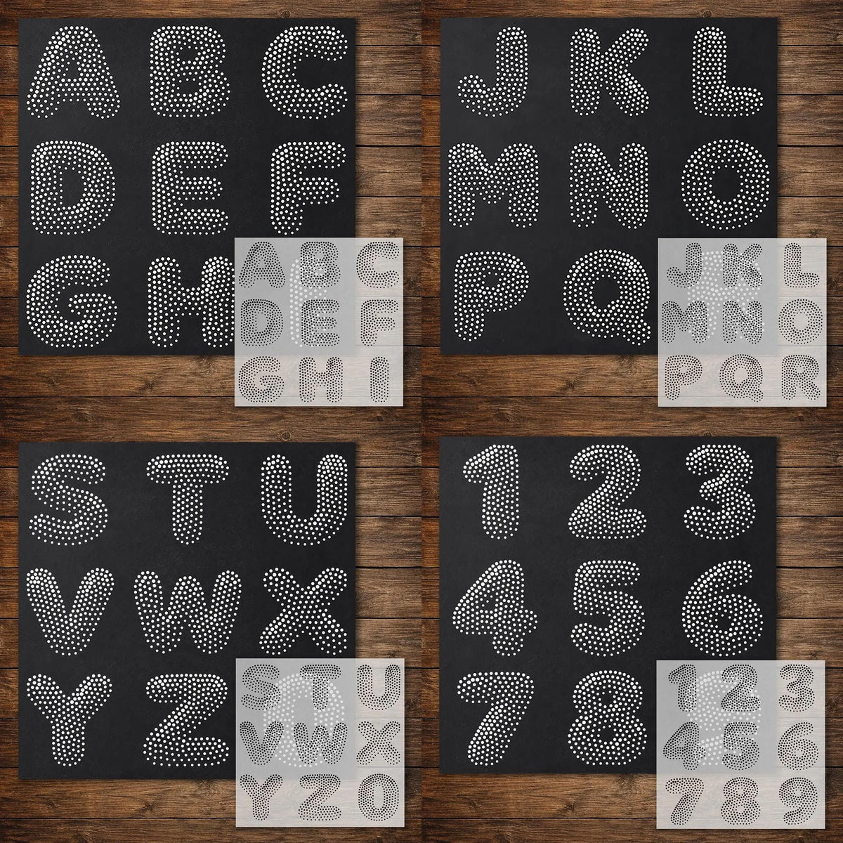 Letters & Numbers reusable Mylar stencil