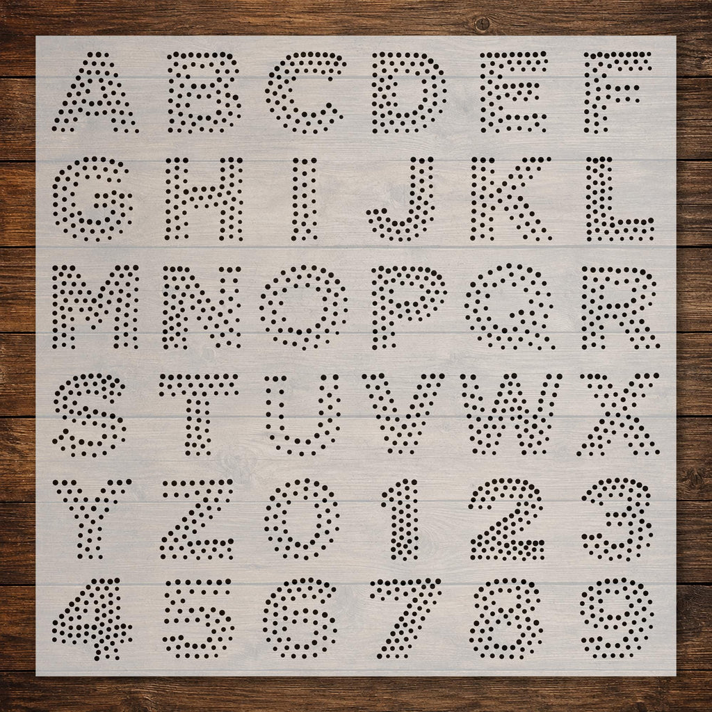 Letters & Numbers reusable Mylar stencil