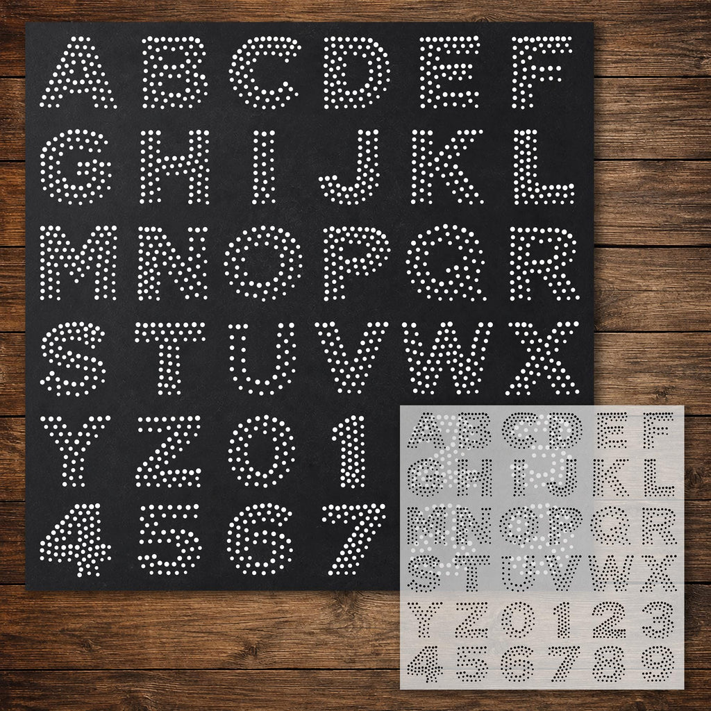 Letters & Numbers reusable Mylar stencil