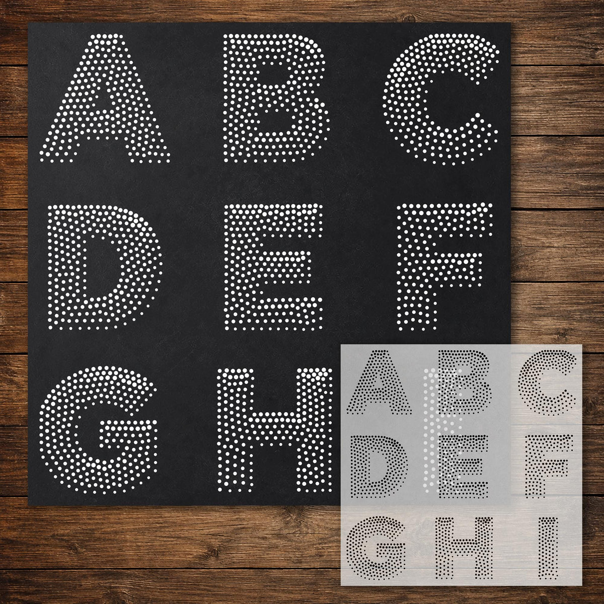 Letters & Numbers reusable Mylar stencil