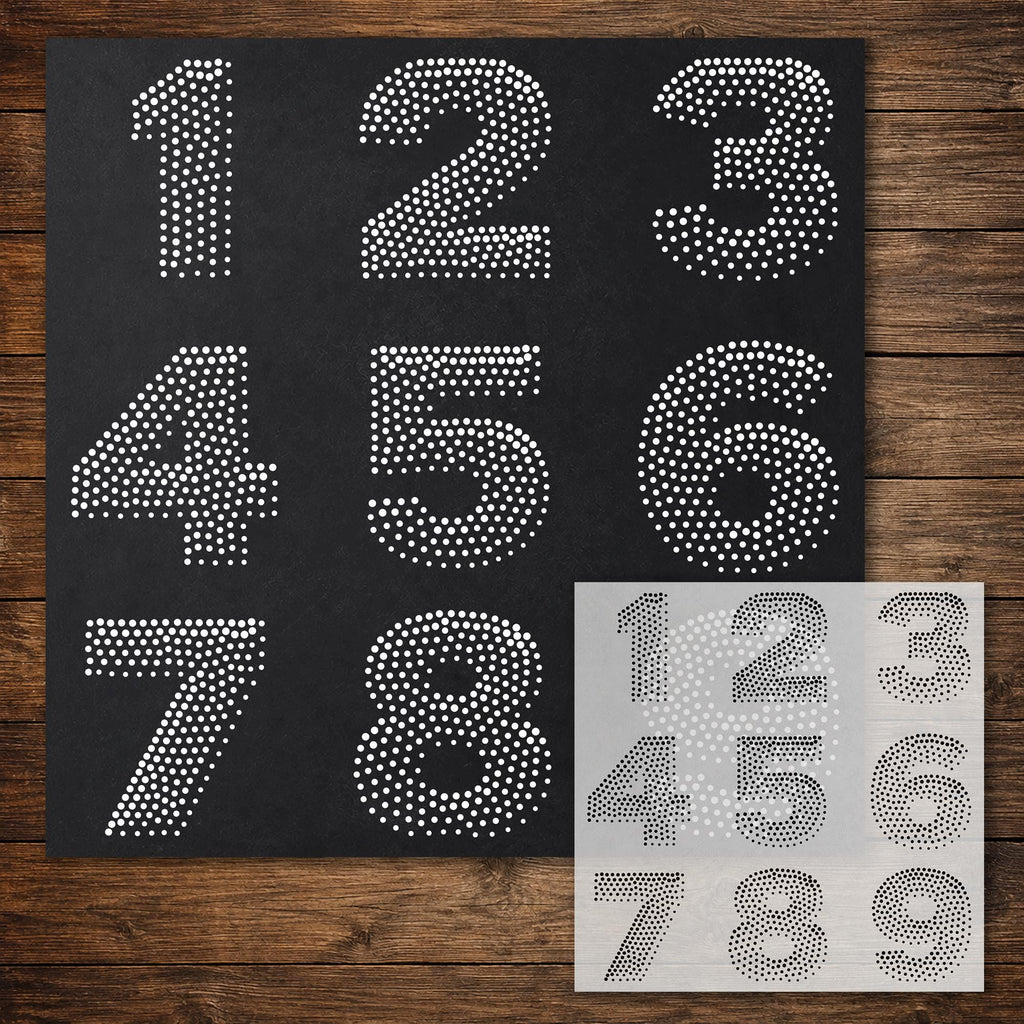 Letters & Numbers reusable Mylar stencil