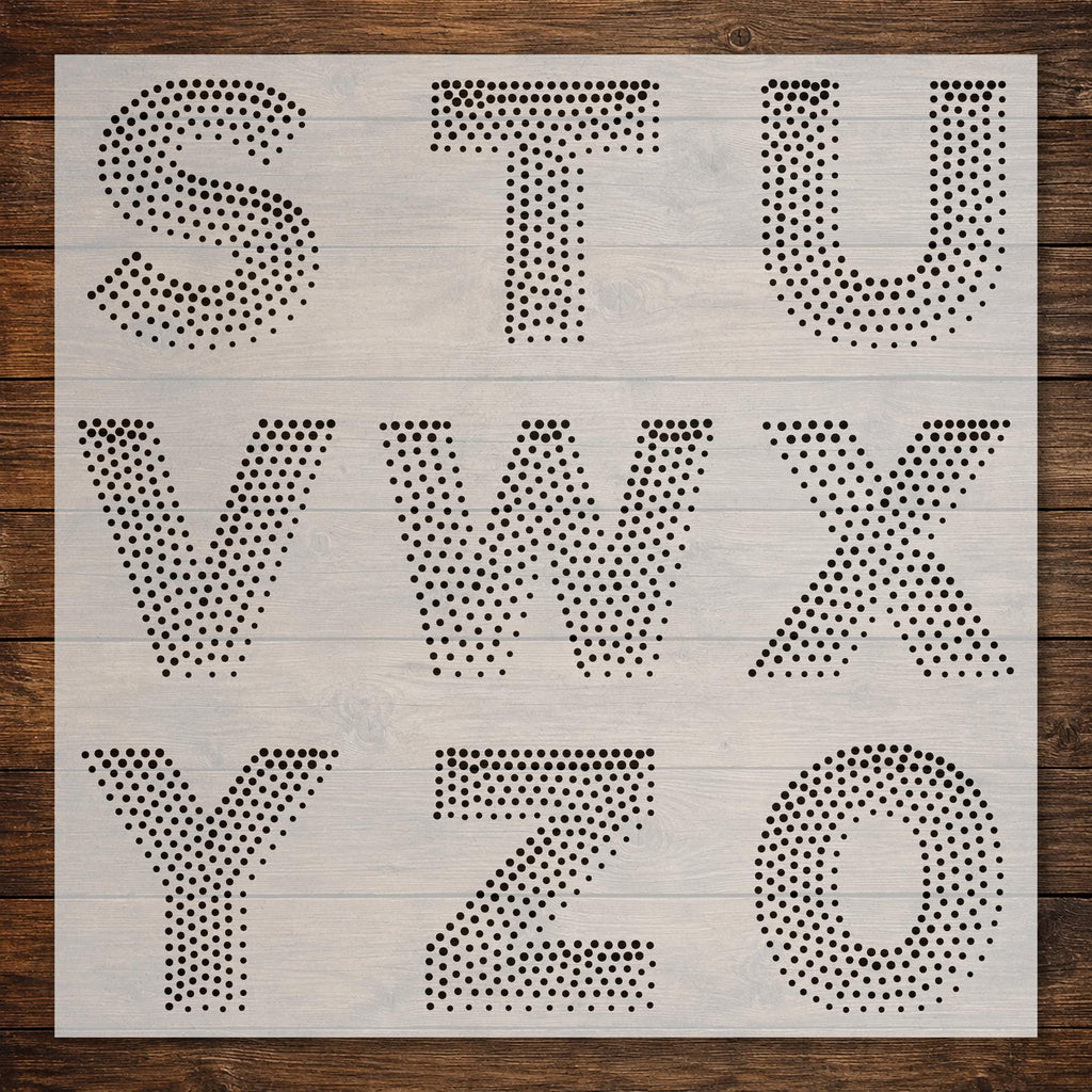 Letters & Numbers reusable Mylar stencil