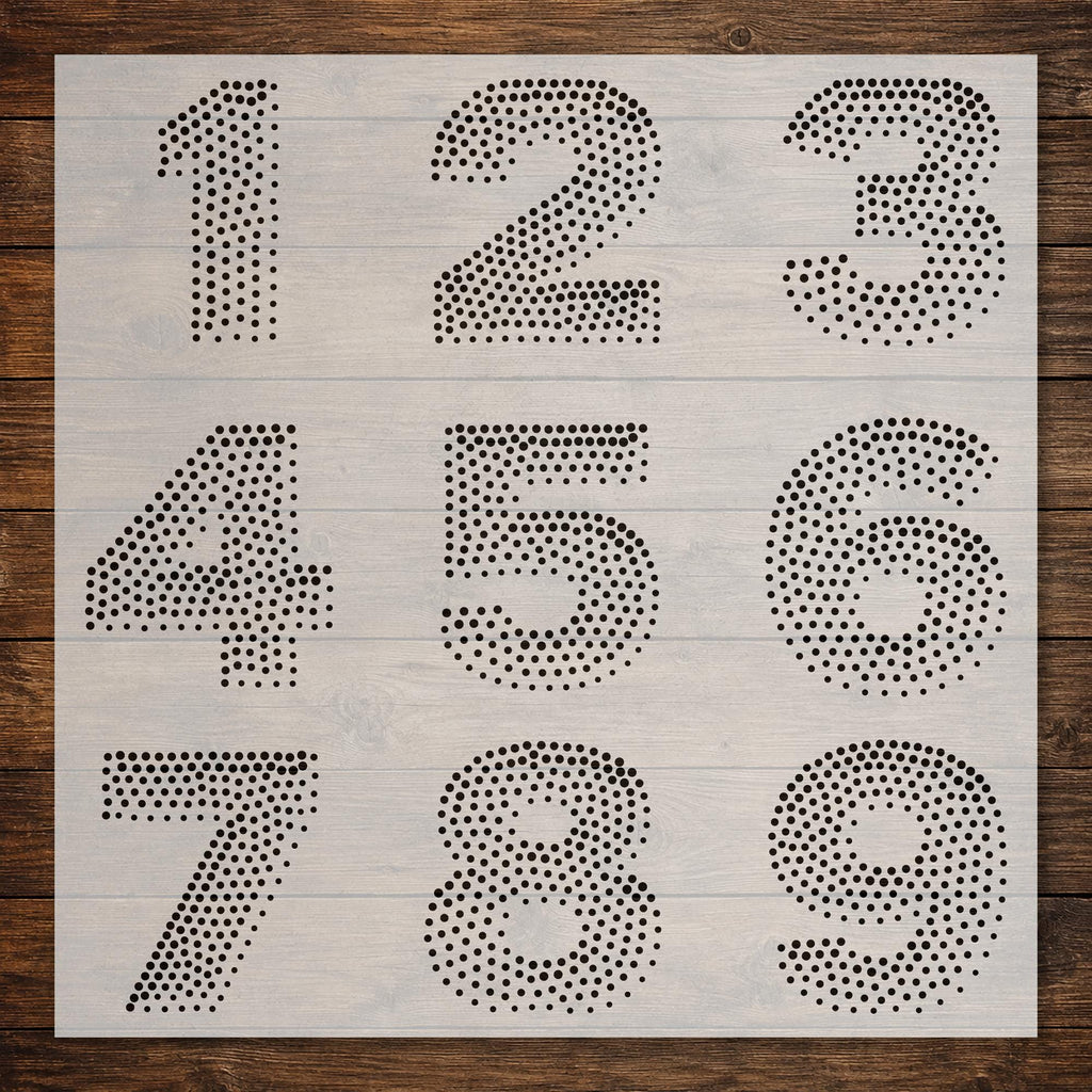 Letters & Numbers reusable Mylar stencil