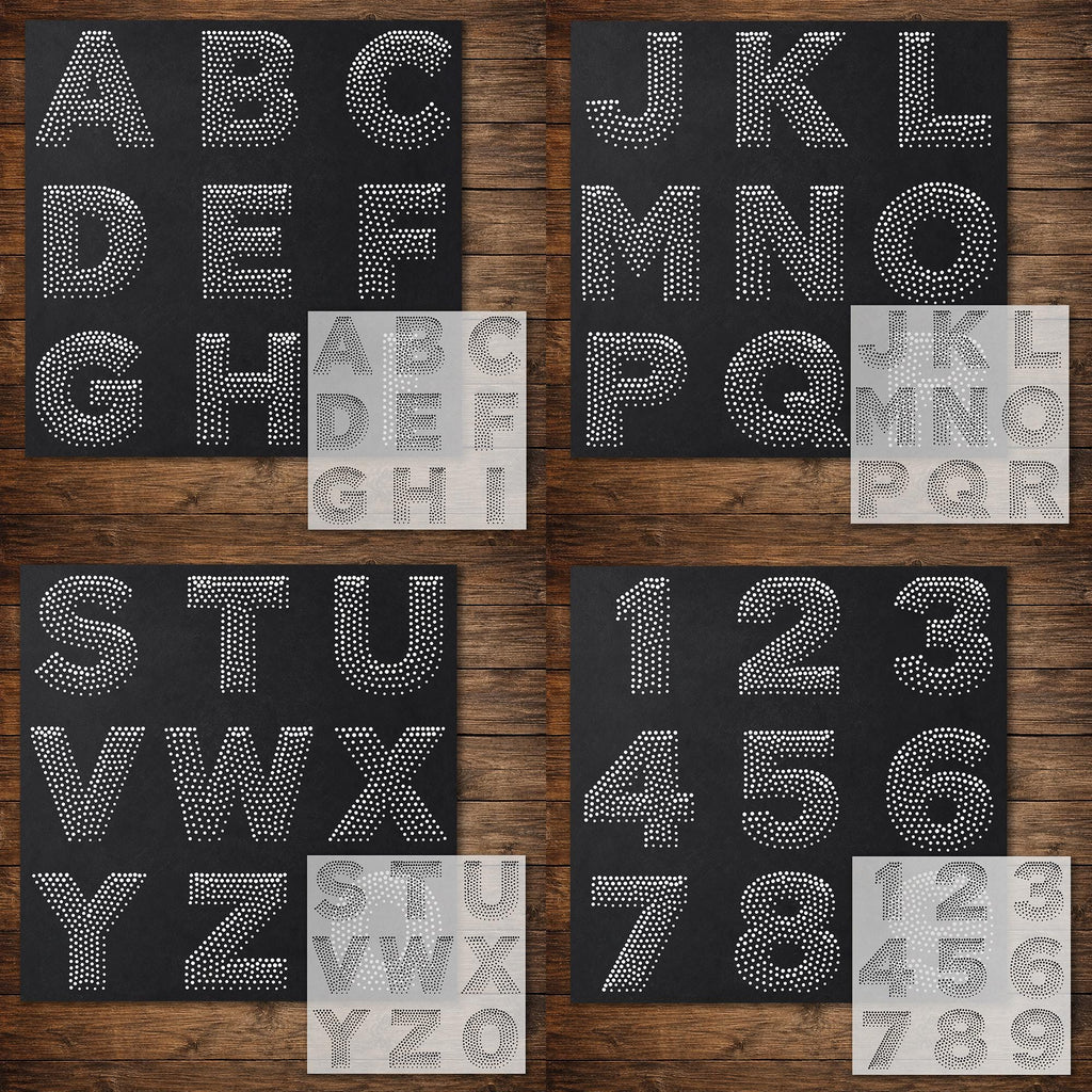 Letters & Numbers reusable Mylar stencil