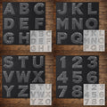 Letters & Numbers reusable Mylar stencil