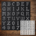 Letters & Numbers reusable Mylar stencil