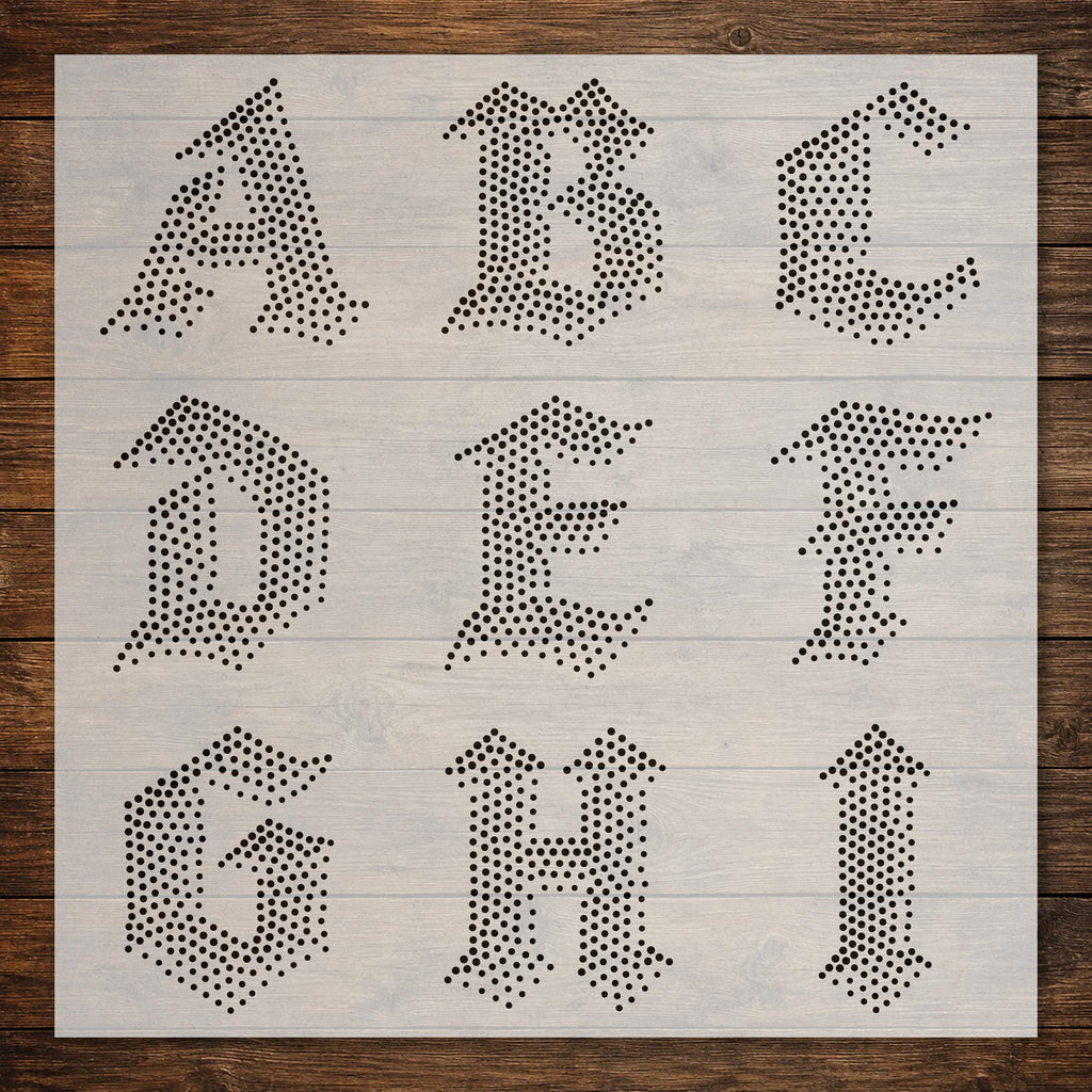 Letters & Numbers reusable Mylar stencil