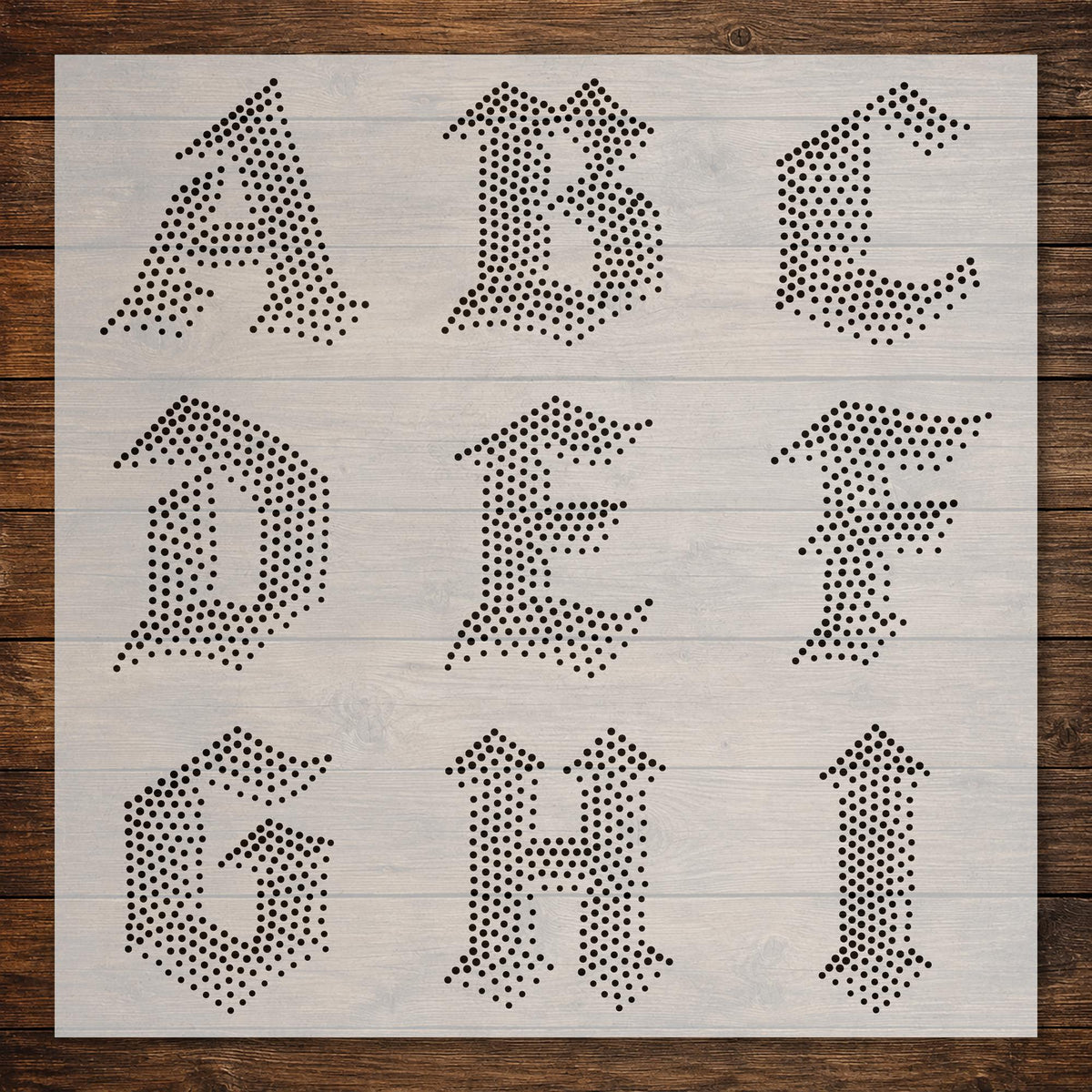 Letters & Numbers reusable Mylar stencil