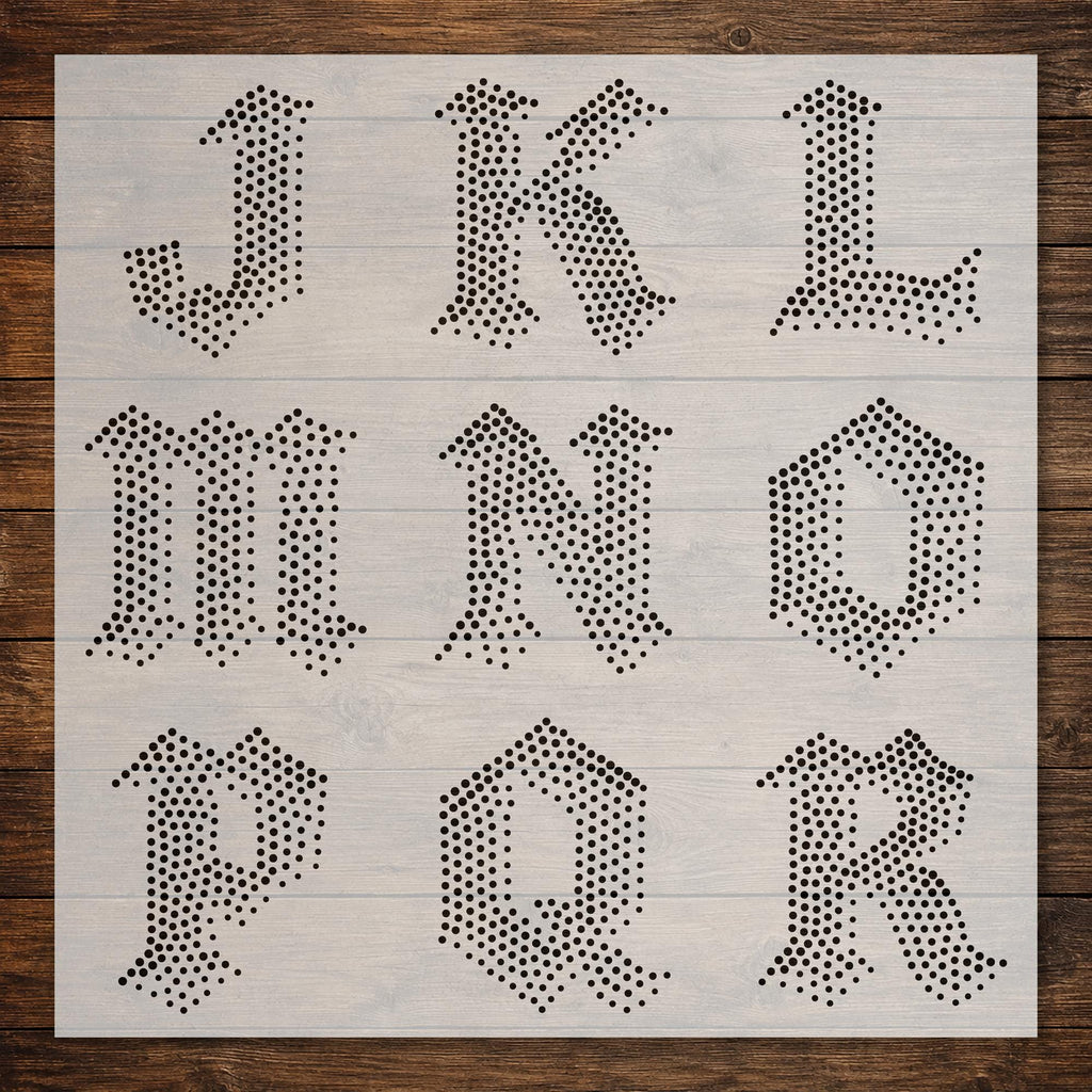 Letters & Numbers reusable Mylar stencil