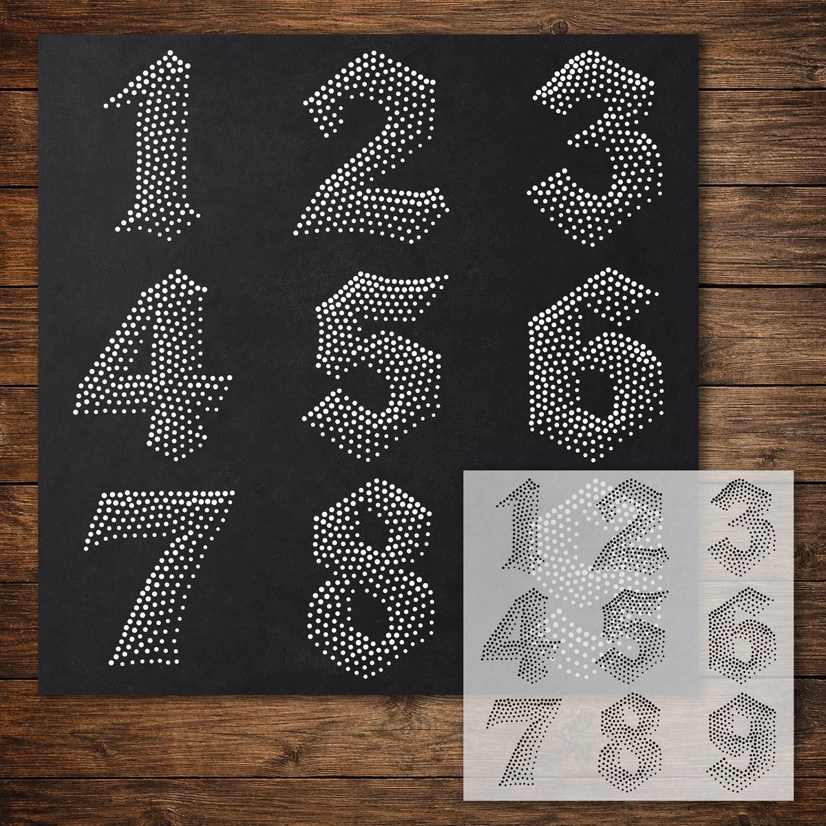 Letters & Numbers reusable Mylar stencil