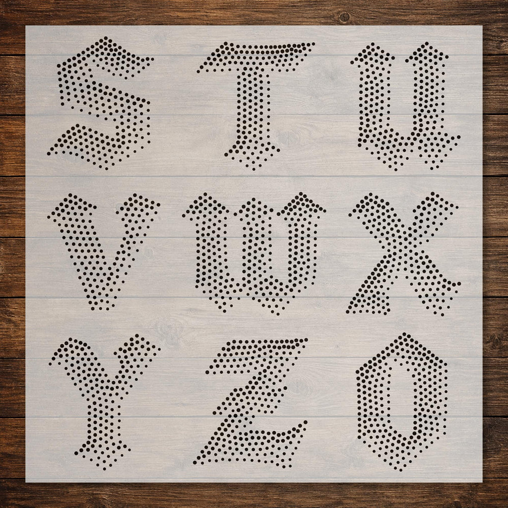 Letters & Numbers reusable Mylar stencil