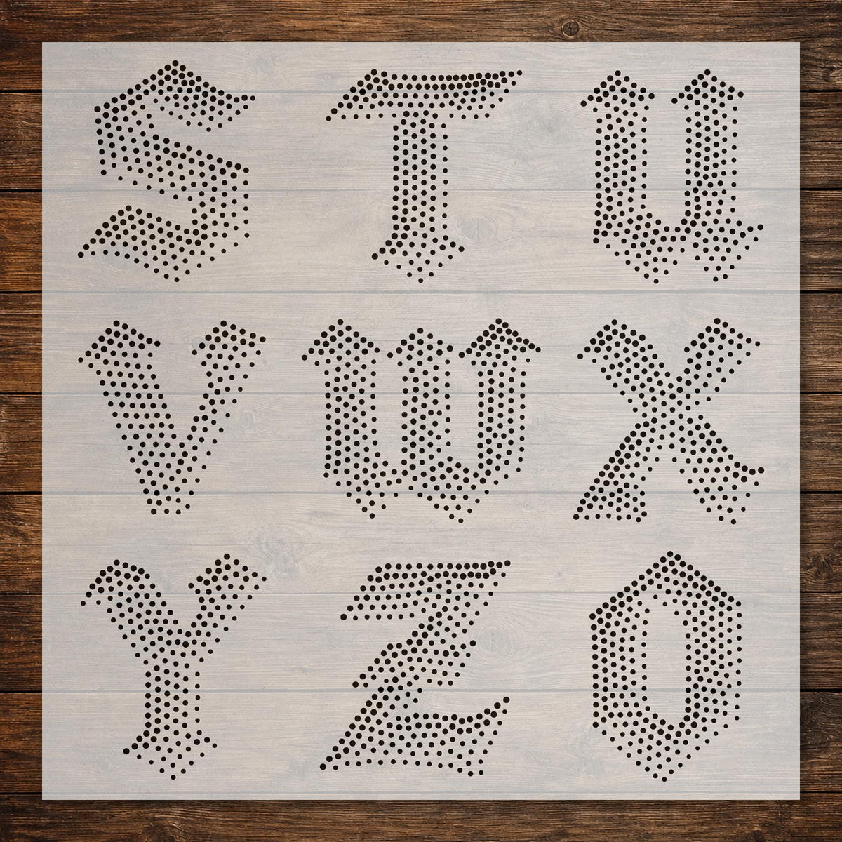 Letters & Numbers reusable Mylar stencil