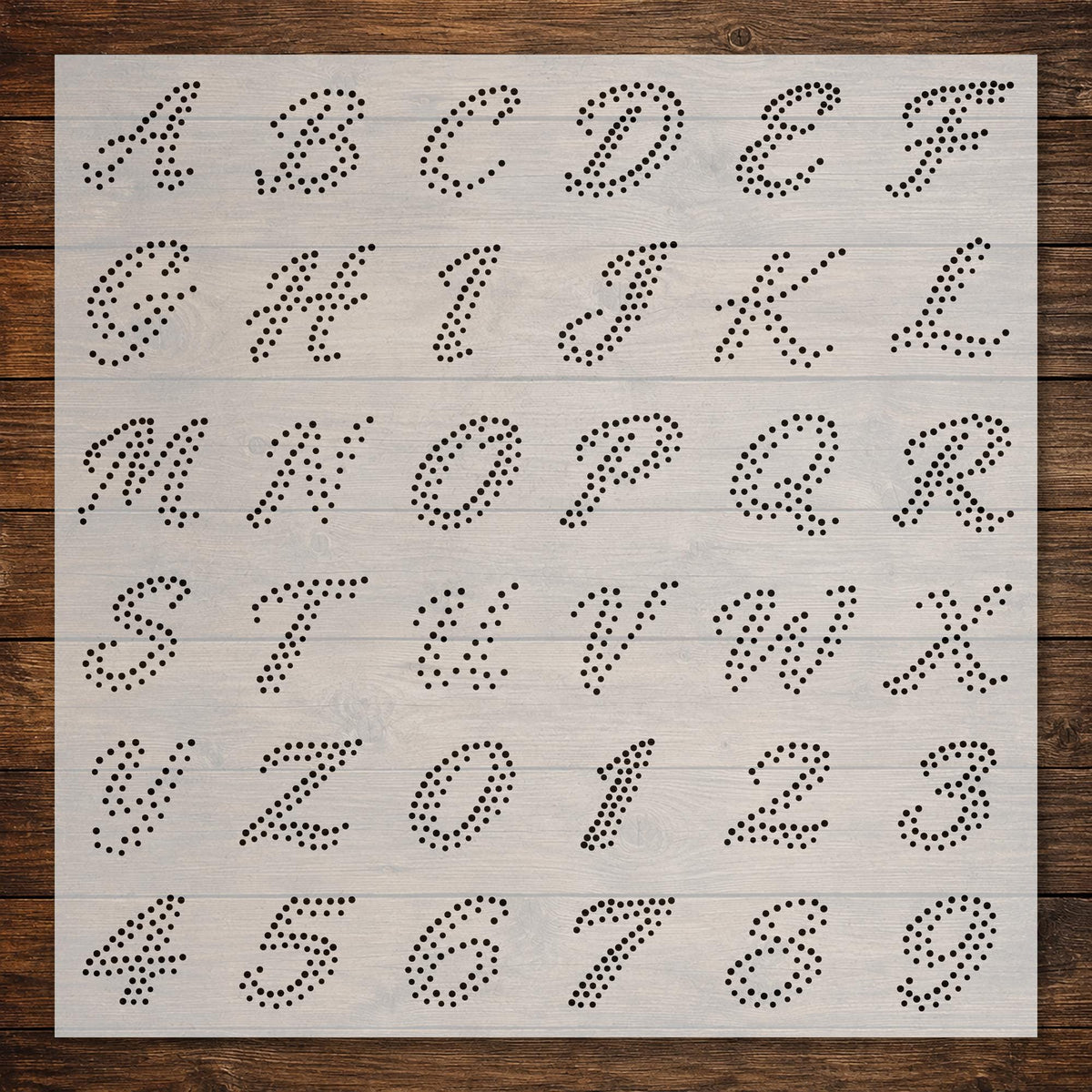 Letters & Numbers reusable Mylar stencil