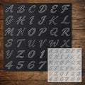 Letters & Numbers reusable Mylar stencil