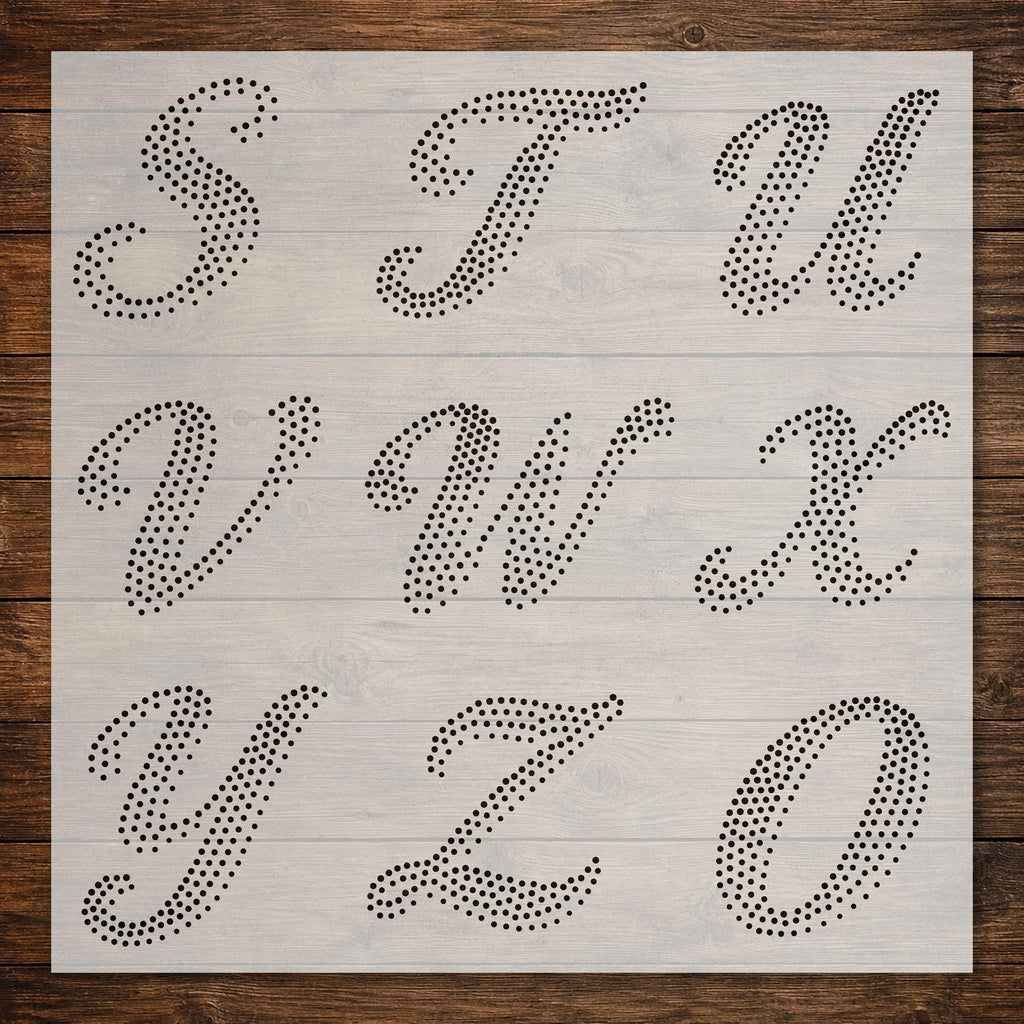 Letters & Numbers reusable Mylar stencil
