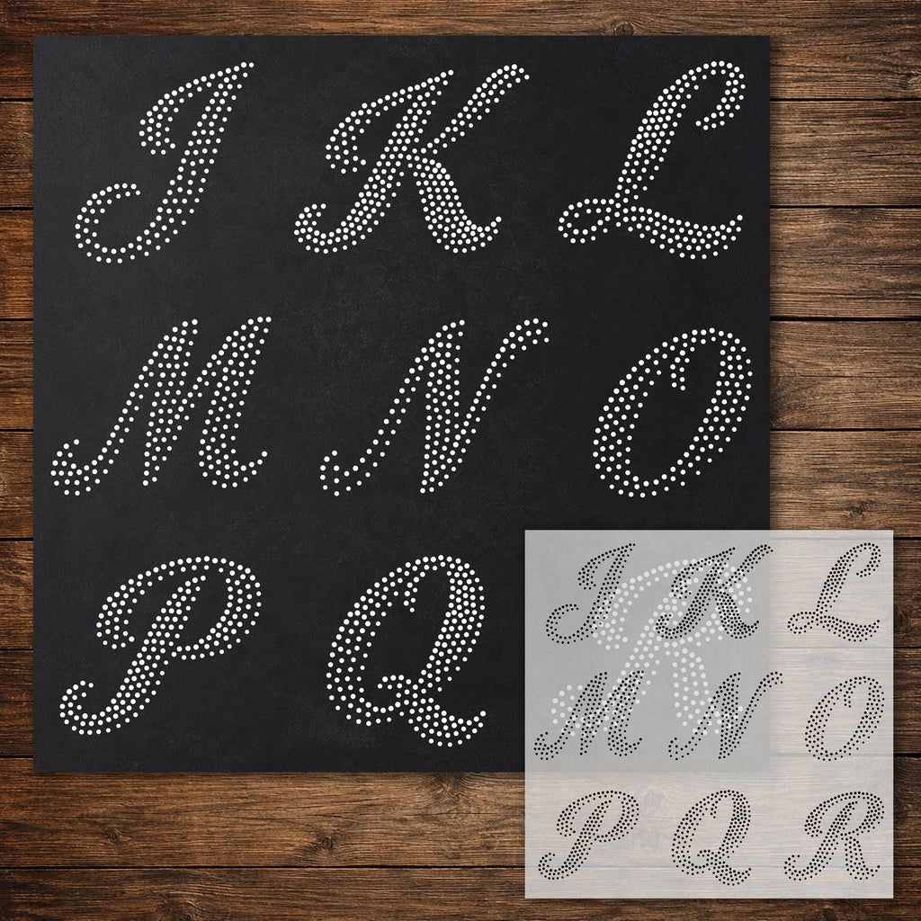 Letters & Numbers reusable Mylar stencil