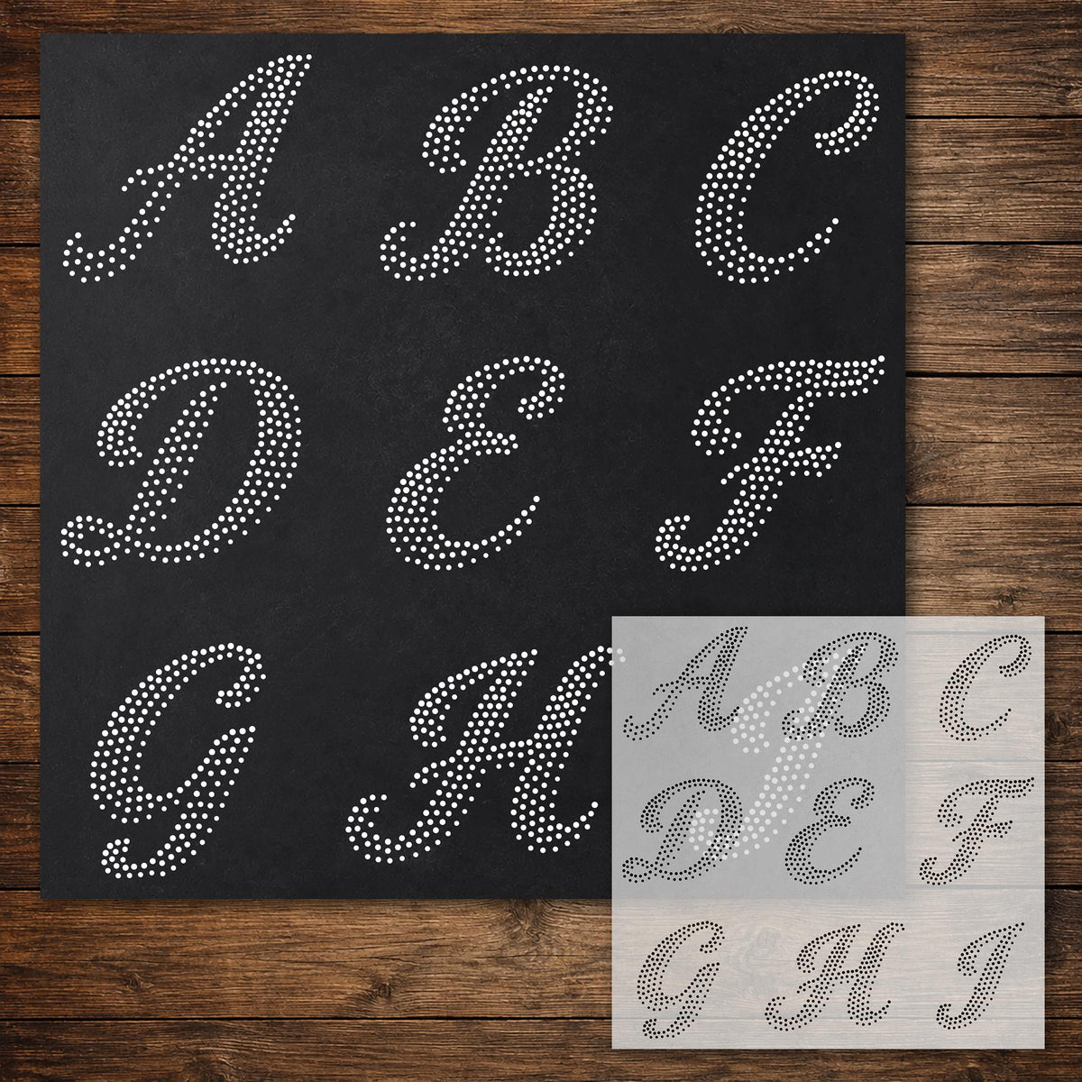 Letters & Numbers reusable Mylar stencil
