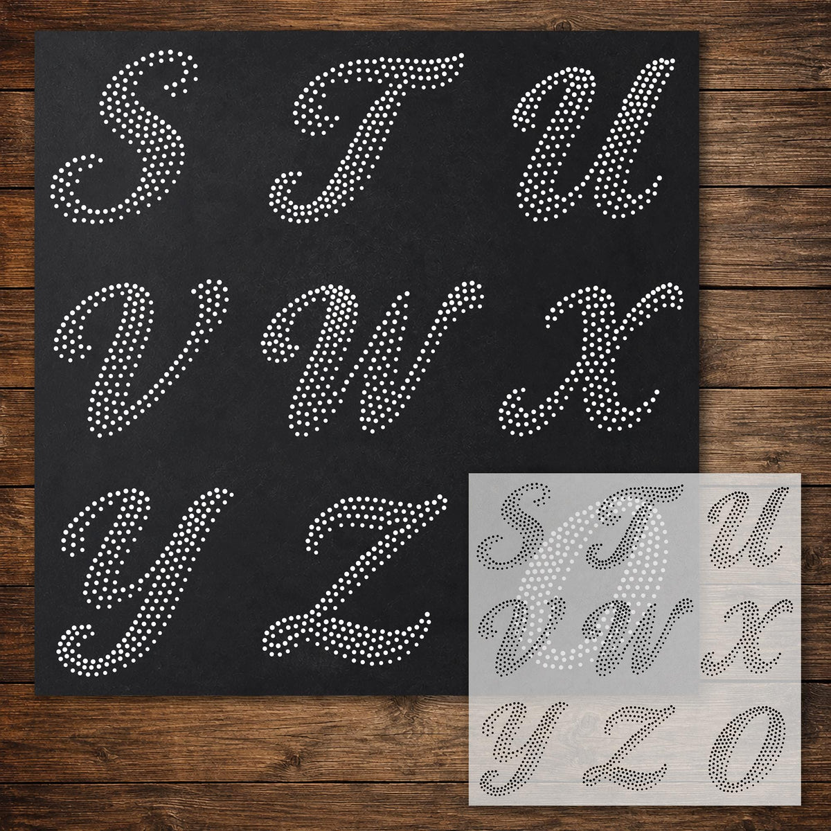 Letters & Numbers reusable Mylar stencil