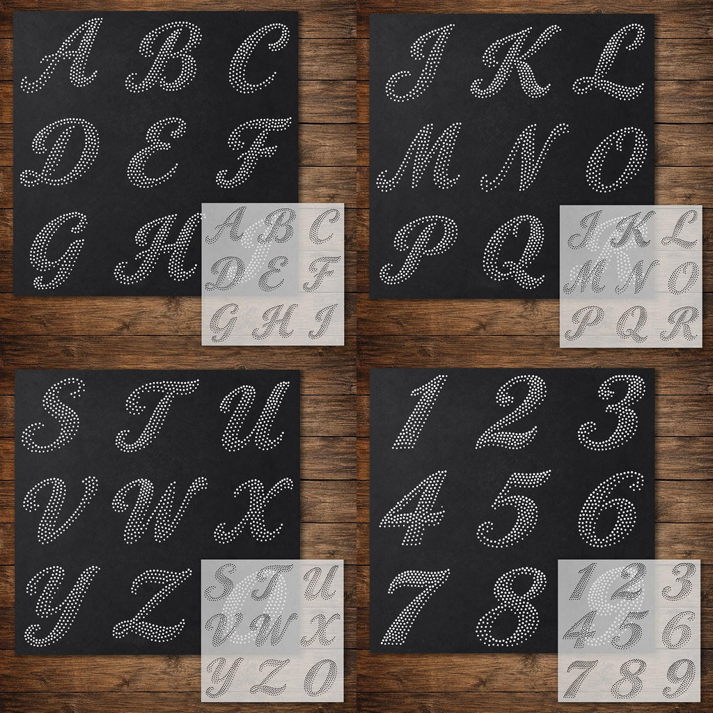 Letters & Numbers reusable Mylar stencil
