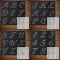 Letters & Numbers reusable Mylar stencil