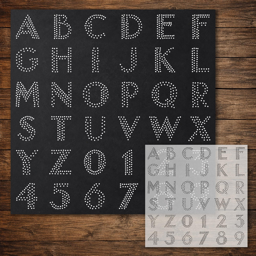 Letters & Numbers reusable Mylar stencil