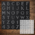 Letters & Numbers reusable Mylar stencil