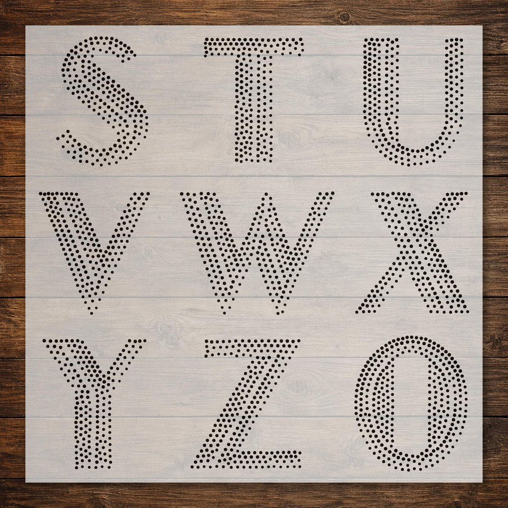Letters & Numbers reusable Mylar stencil