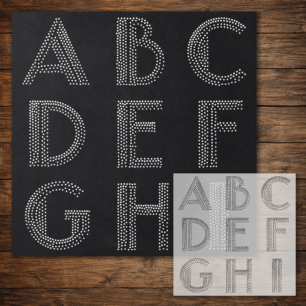Letters & Numbers reusable Mylar stencil