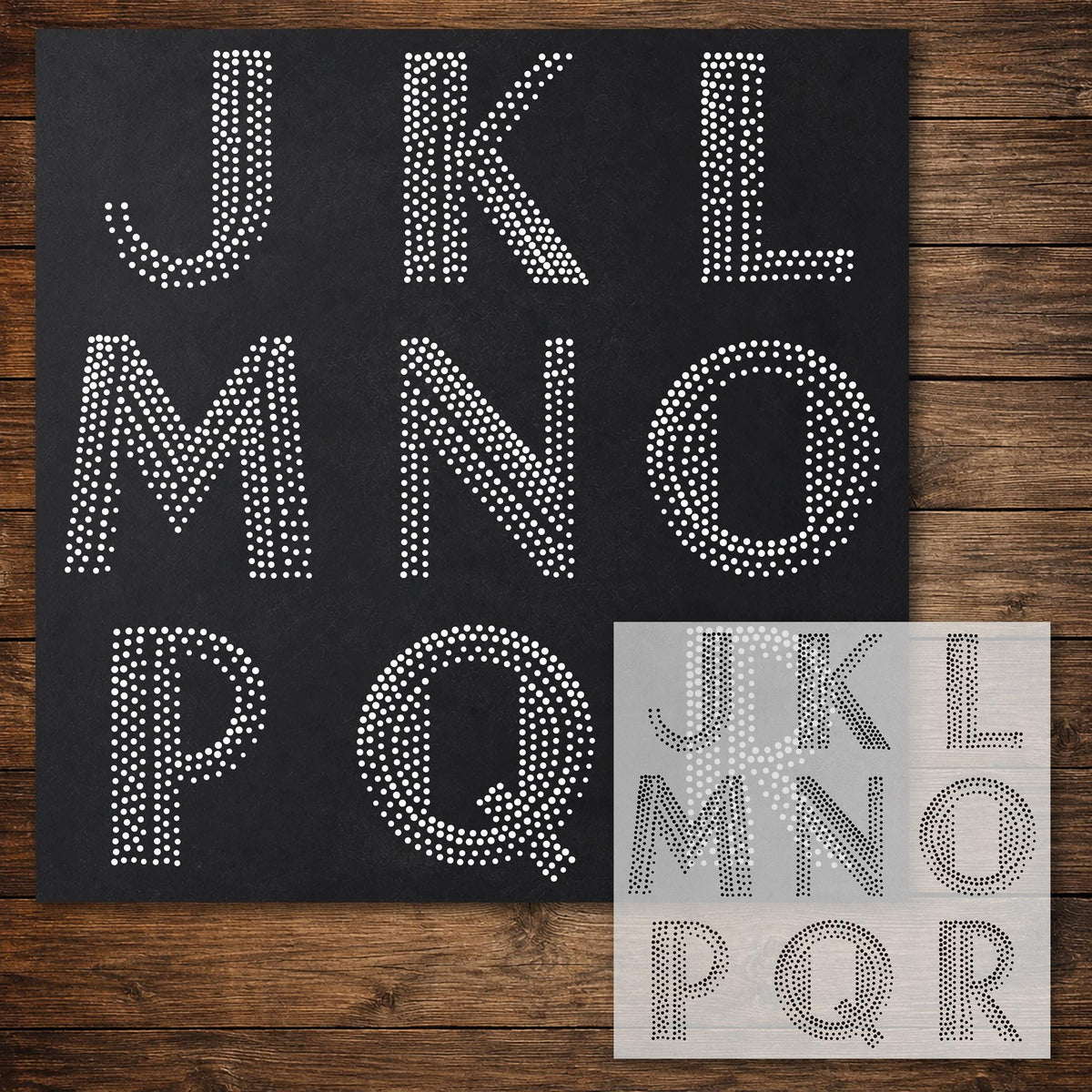 Letters & Numbers reusable Mylar stencil