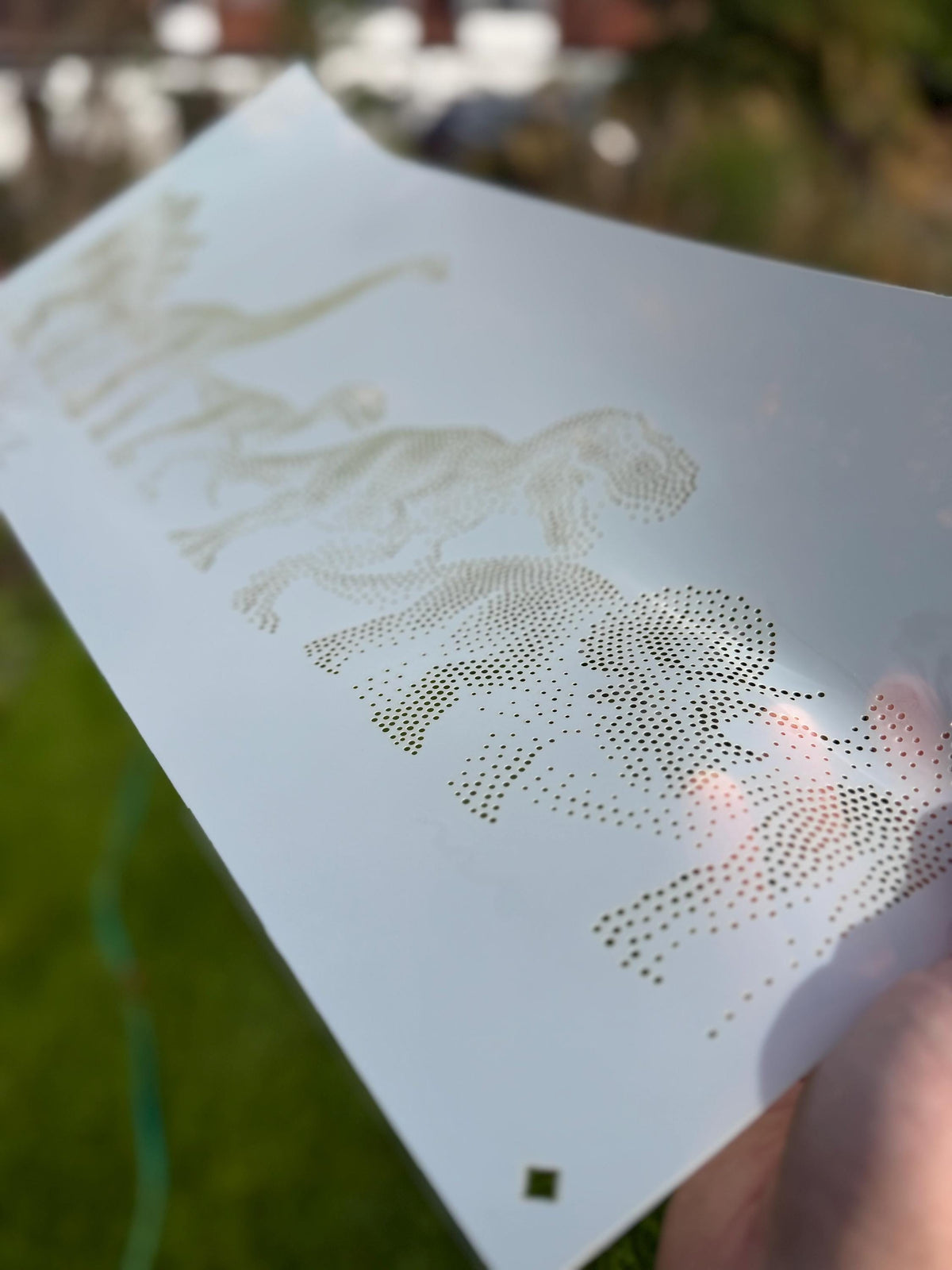 Repeating Dinosaur Wall reusable Mylar stencil
