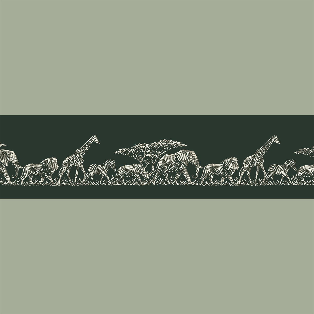 Repeating Safari Wall reusable Mylar stencil