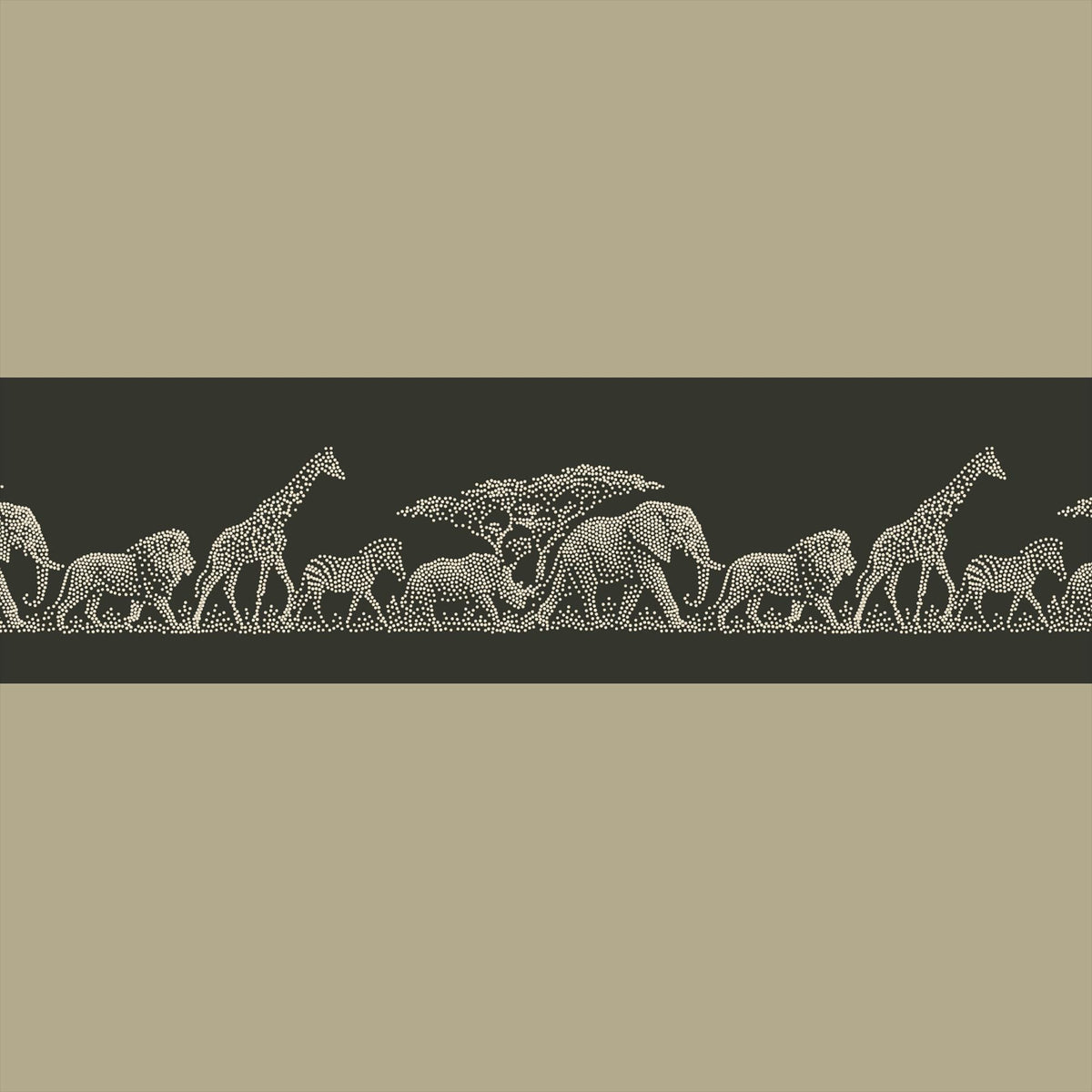 Repeating Safari Wall reusable Mylar stencil