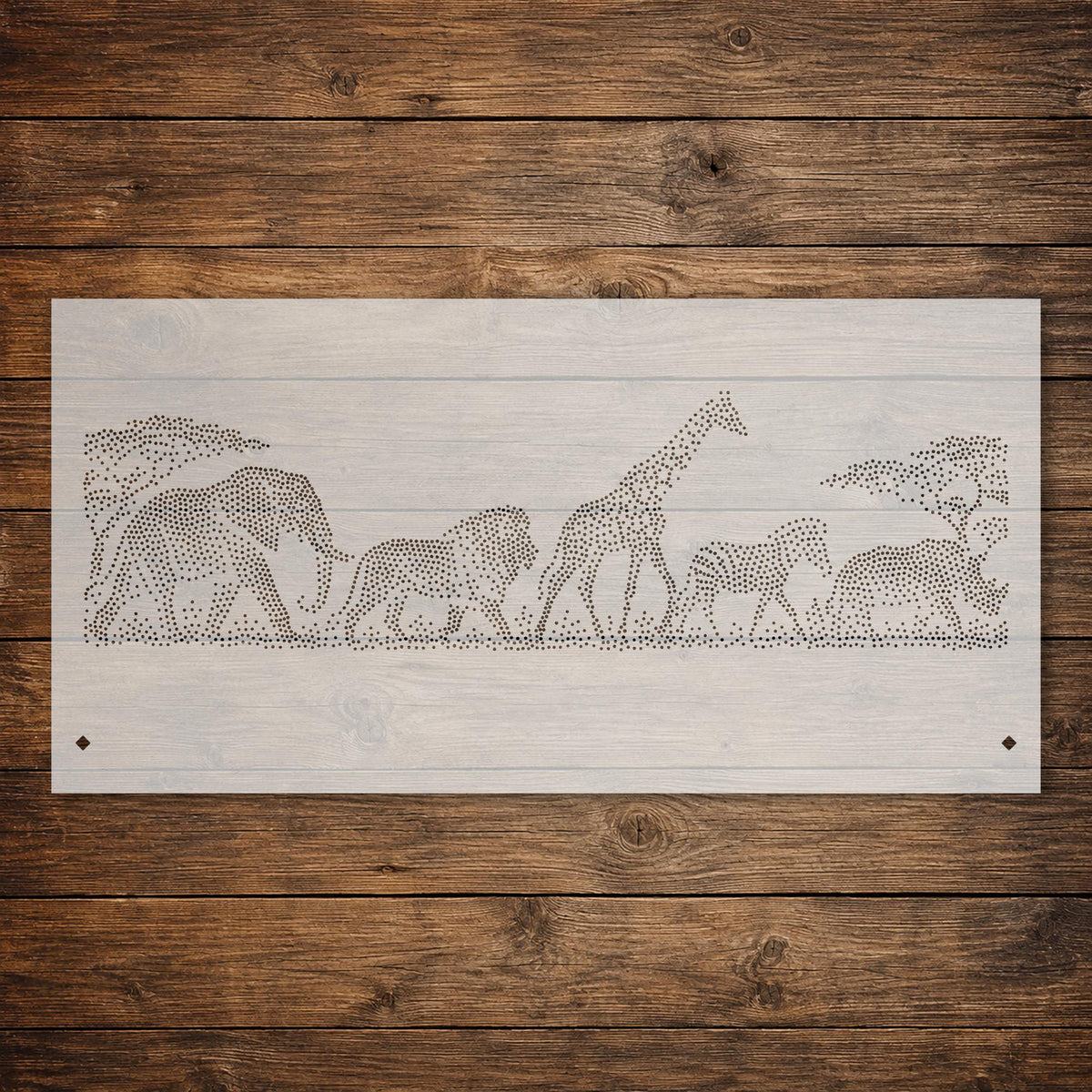 Repeating Safari Wall reusable Mylar stencil