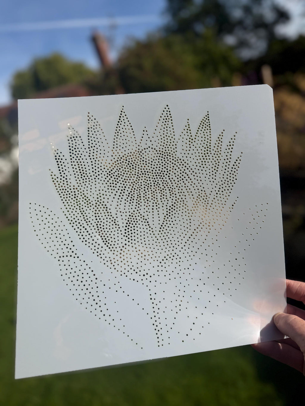 Protea Flower reusable Mylar stencil