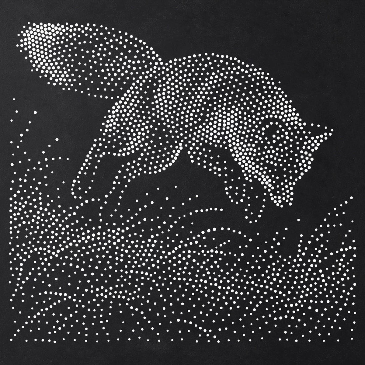 Fox Pouncing reusable Mylar stencil