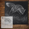 Fox Pouncing reusable Mylar stencil